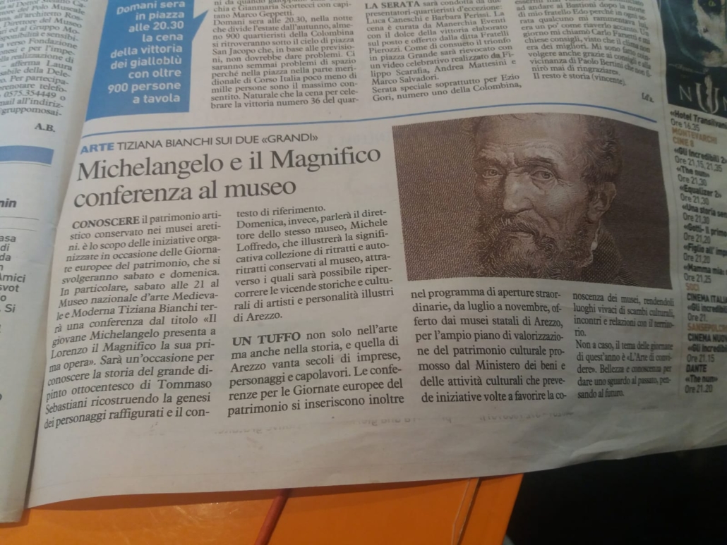 Conferenza T banchi su Tommaso Sebastiani e Michelangelo